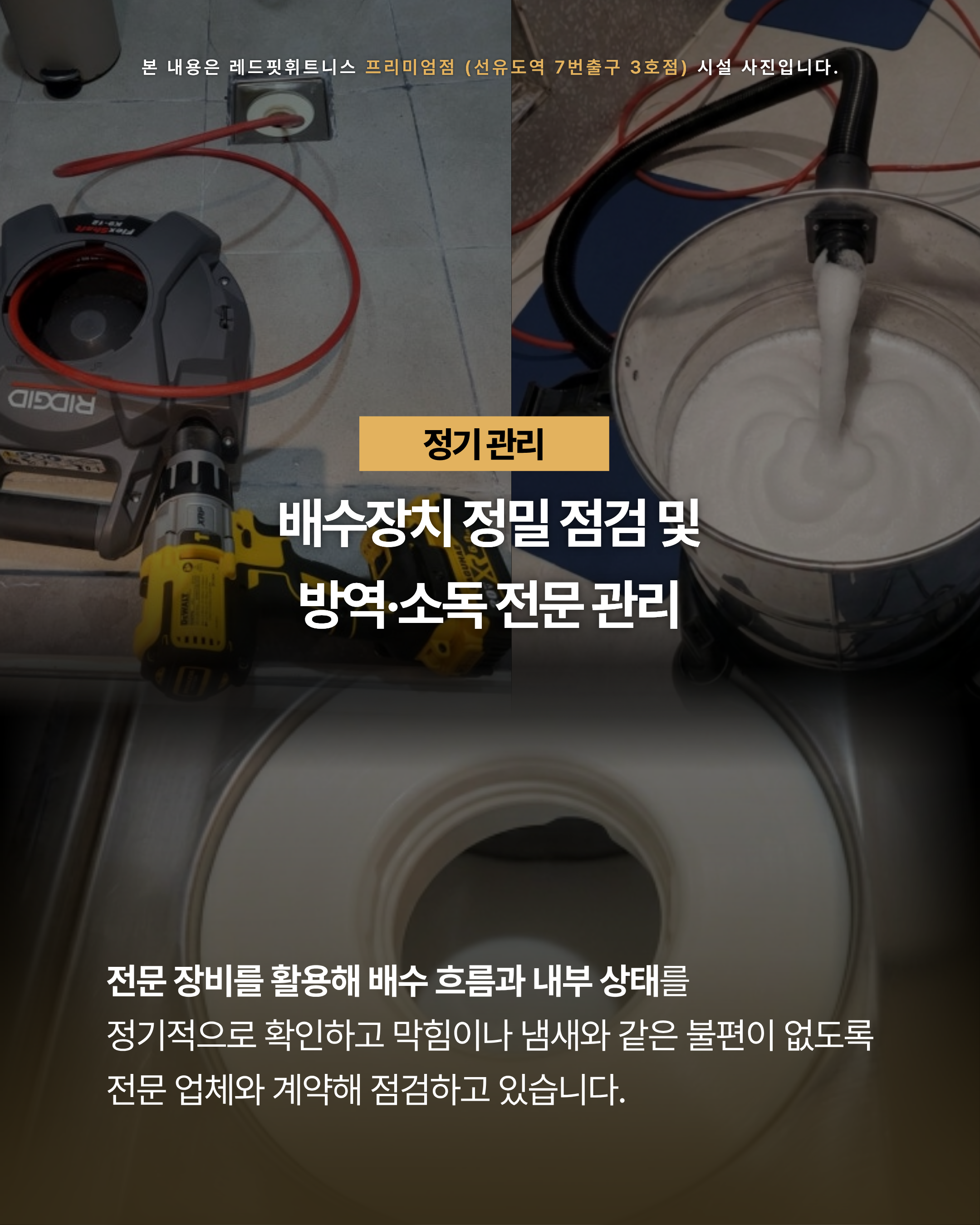 배수장치 정밀 점검과 방역 소독
